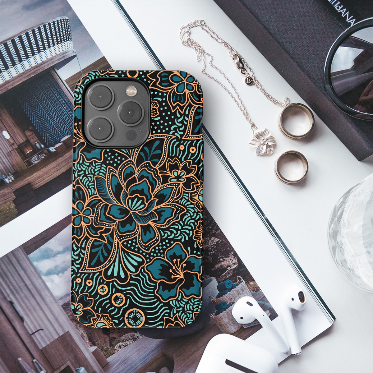 Indonesian Batik Cover Printing Phone Case iPhone Samsung Cover Pixel 3832 - Image 3