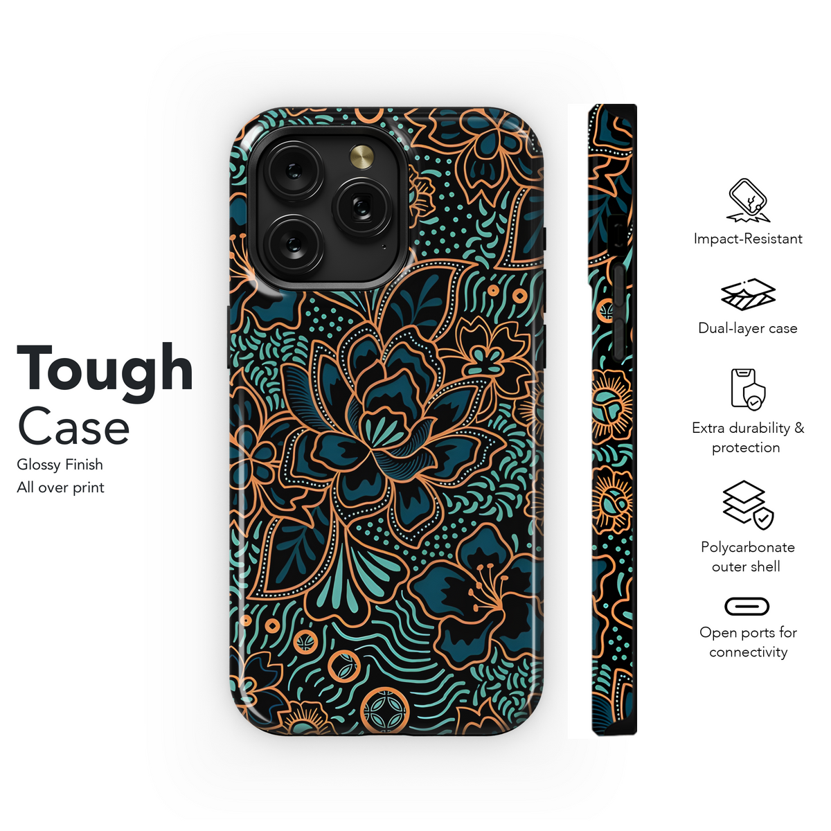 Indonesian Batik Cover Printing Phone Case iPhone Samsung Cover Pixel 3832 - Image 6