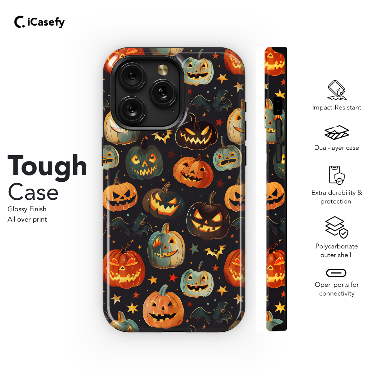 Insanely Cute Halloween Pumpkin Fall Phone Case iPhone Samsung Cover Pixel 1702 - Image 6