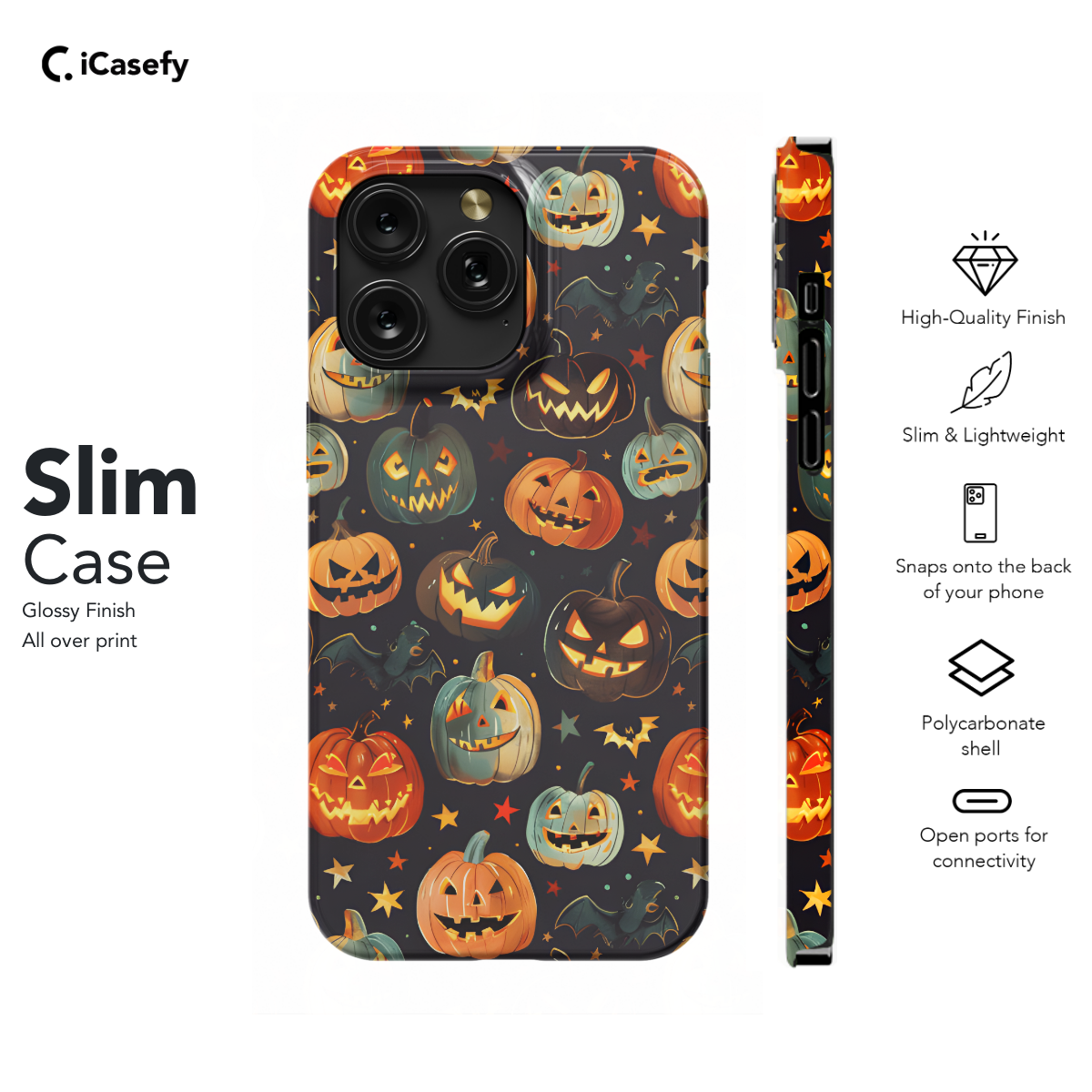 Insanely Cute Halloween Pumpkin Fall Phone Case iPhone Samsung Cover Pixel 1702 - Image 7