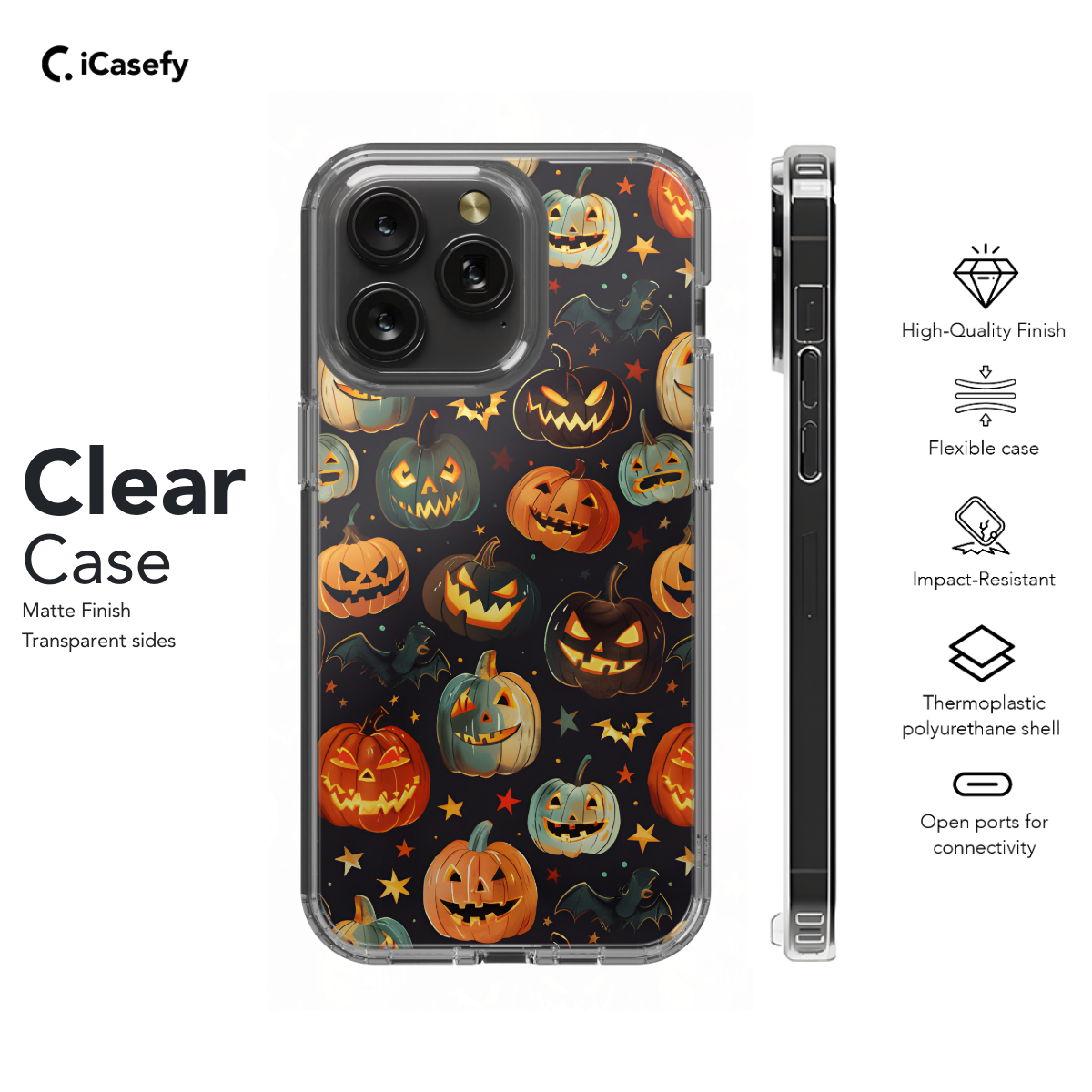 Insanely Cute Halloween Pumpkin Fall Phone Case iPhone Samsung Cover Pixel 1702 - Image 8