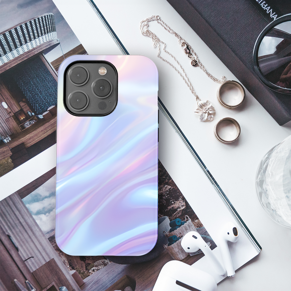 Iridescent Holographic Phone Case iPhone Samsung Cover Pixel 2390 - Image 3