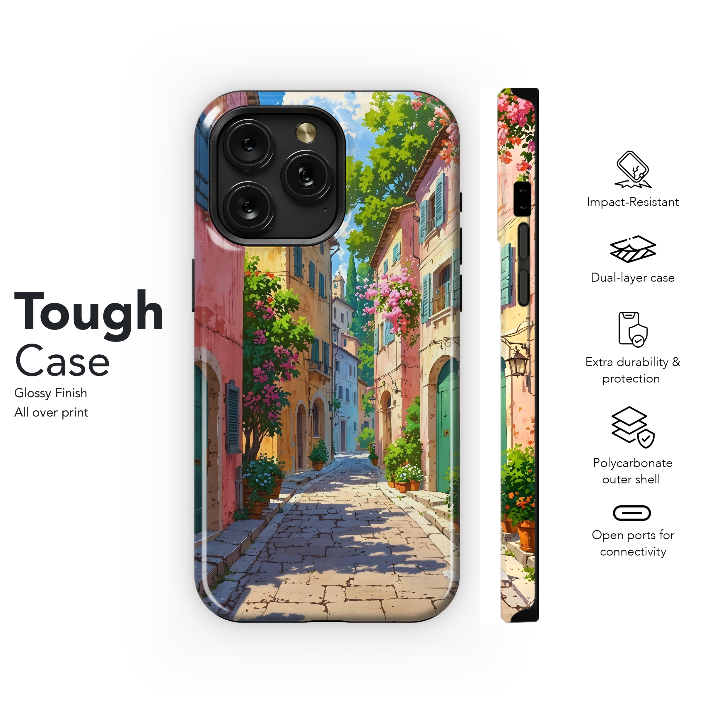 Italian Summer Street
 Phone Case iPhone Samsung Cover Pixel 4498 - Image 6