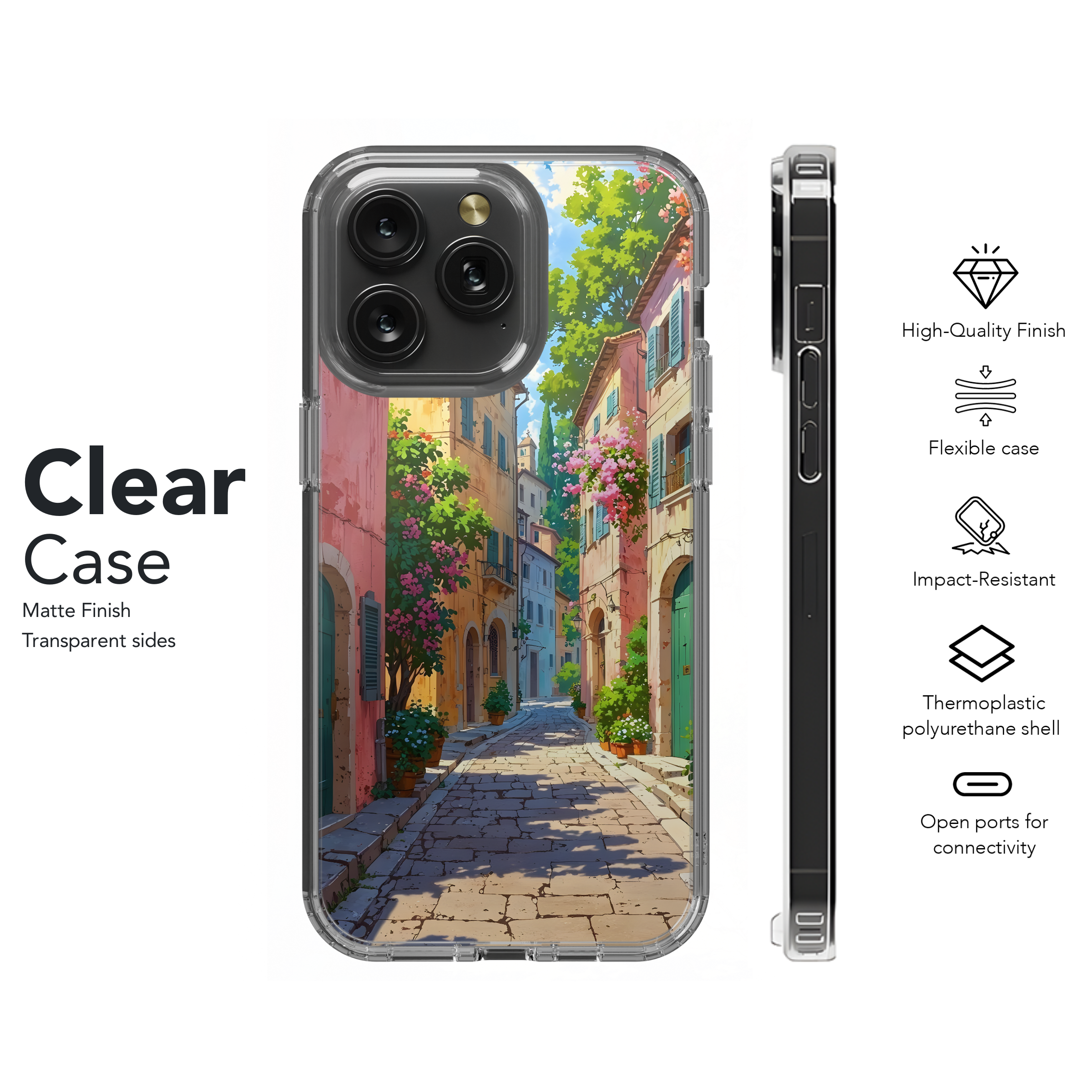 Italian Summer Street
 Phone Case iPhone Samsung Cover Pixel 4498 - Image 8