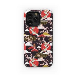 Japanese Cranes Sakura Mount Fuji Phone Case iPhone Samsung Cover Pixel 5235 - Image 1