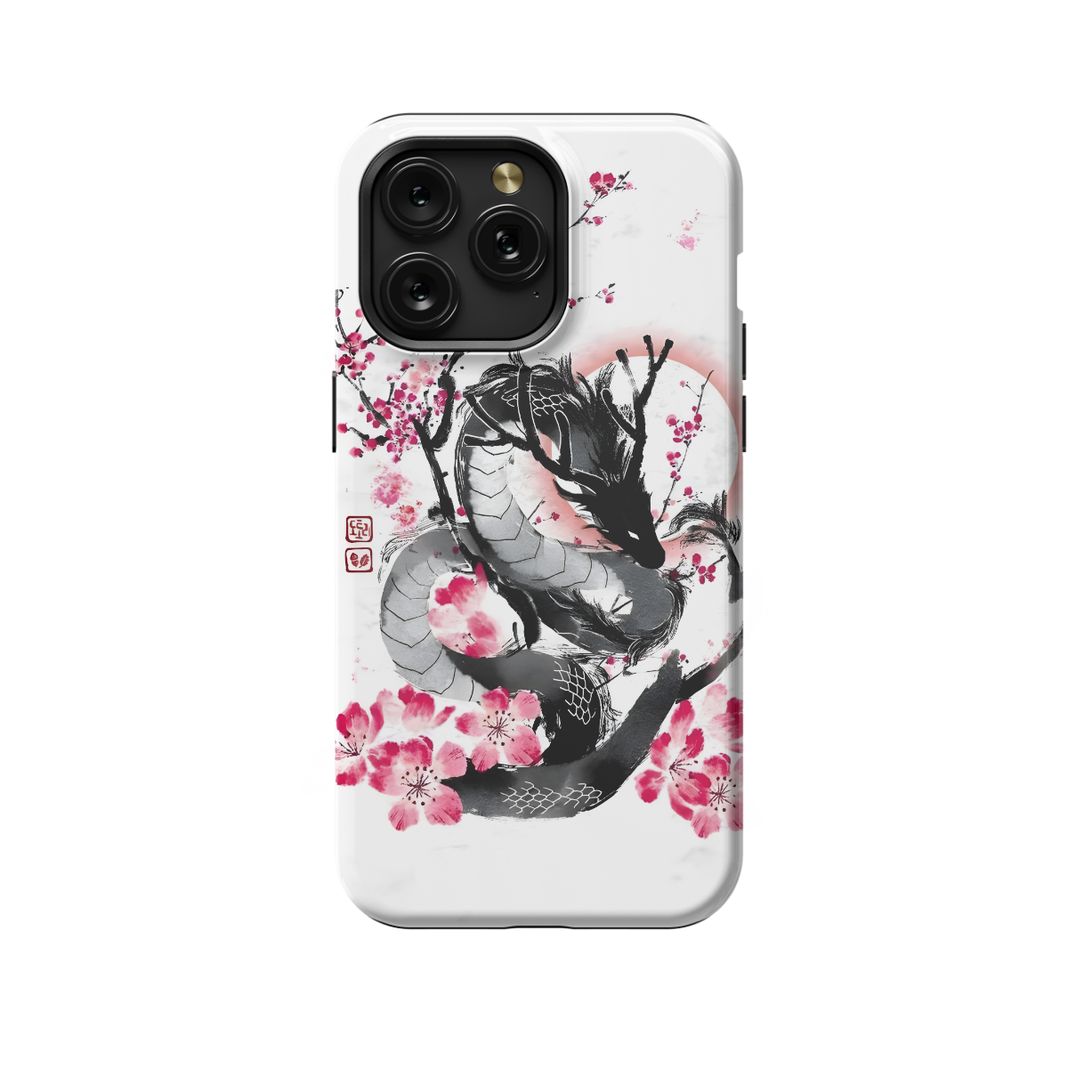 Japanese Flower Blossom Dragon  Phone Case iPhone Samsung Pixel & More 309 - Image 1