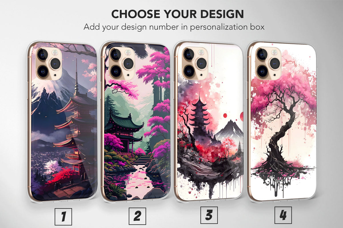 Japanese Fuji Phone Case Art Blossom Cover - Image 1