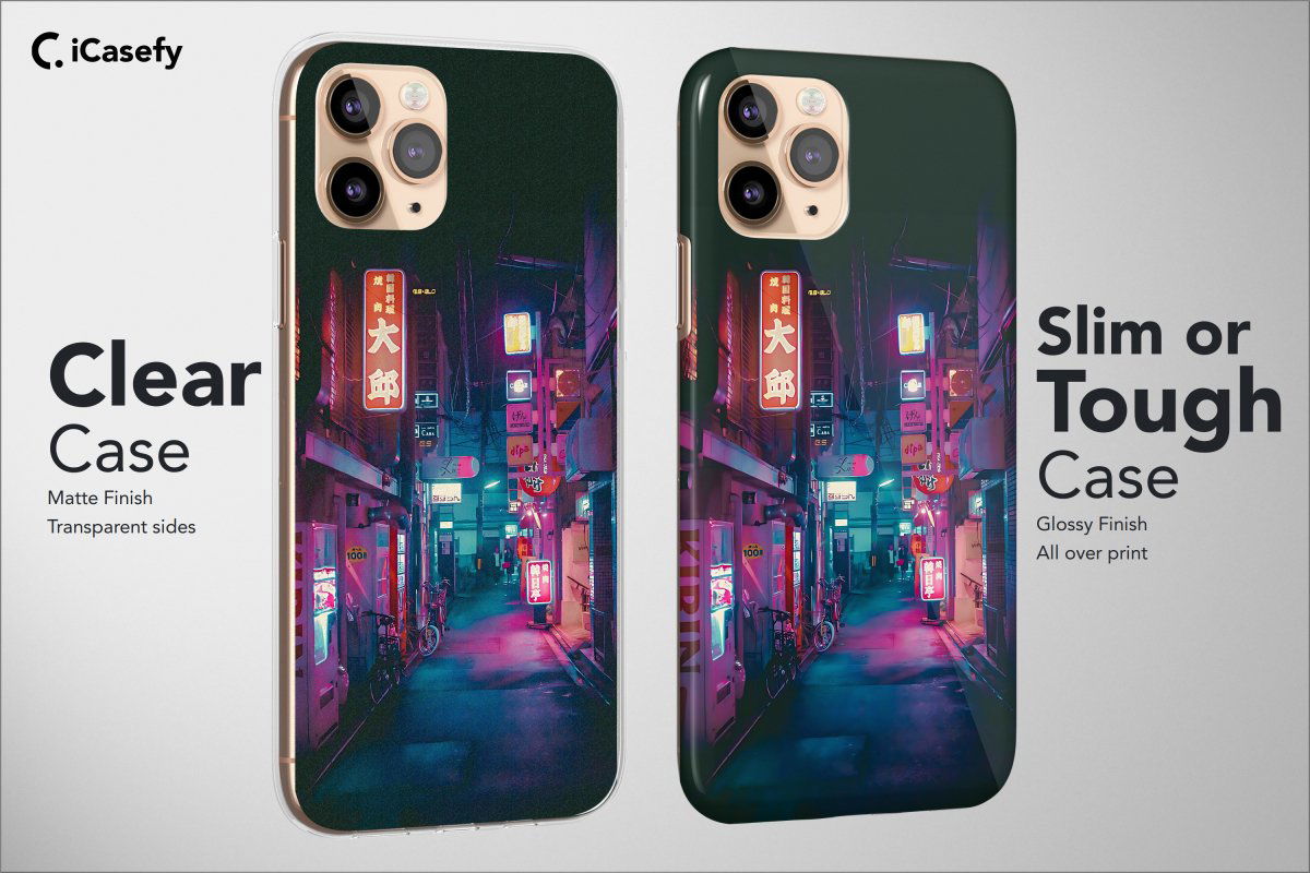 Japanese Night City Phone Case Cyberpunk Aesthetic Cover - Image 4