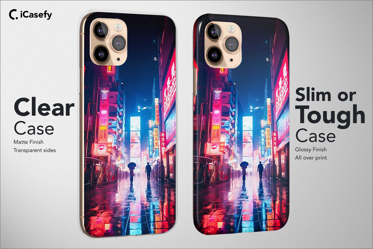 Japanese Night City Phone Case Cyberpunk Aesthetic Cover - Image 2