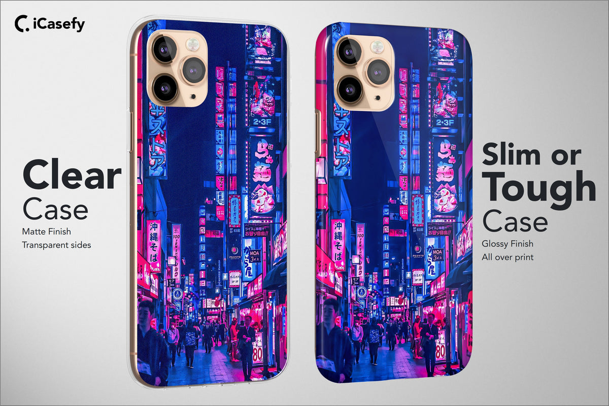 Japanese Night City Phone Case Cyberpunk Aesthetic Cover - Image 3