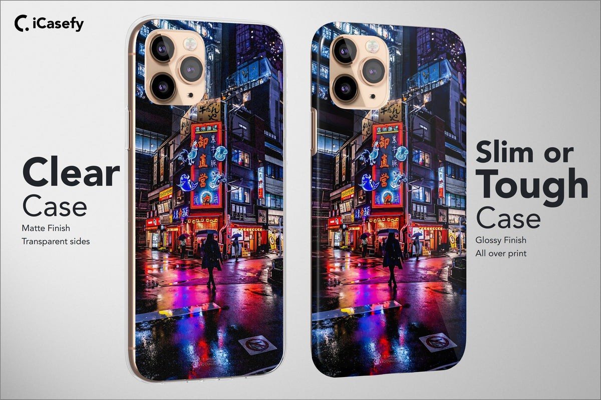 Japanese Night City Phone Case Cyberpunk Aesthetic Cover - Image 5