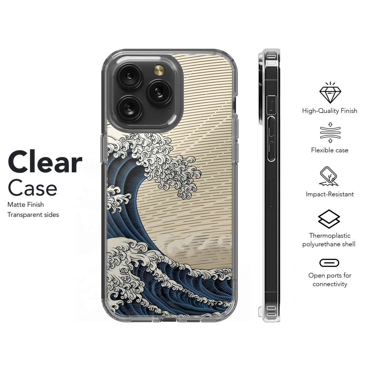 Japanese Woodcut Style Wave Phone Case iPhone Samsung Cover Pixel 2559 - Image 8