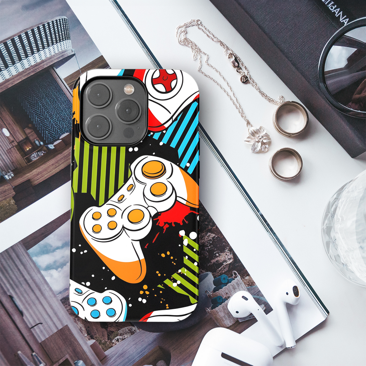 Joysticks Pattern Phone Case iPhone Samsung Cover Pixel 2230 - Image 3