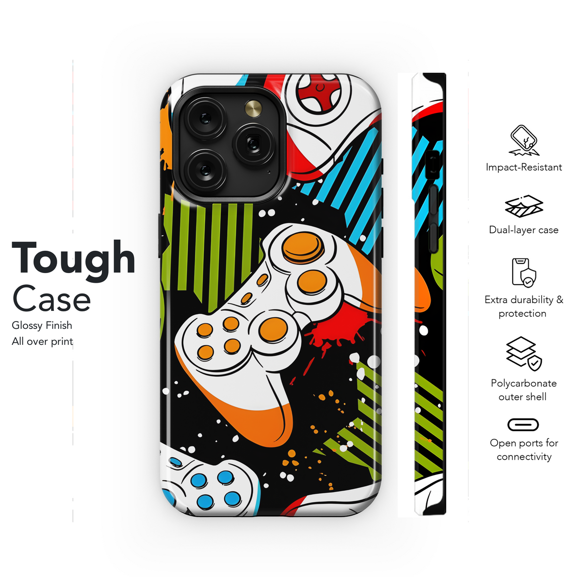 Joysticks Pattern Phone Case iPhone Samsung Cover Pixel 2230 - Image 6