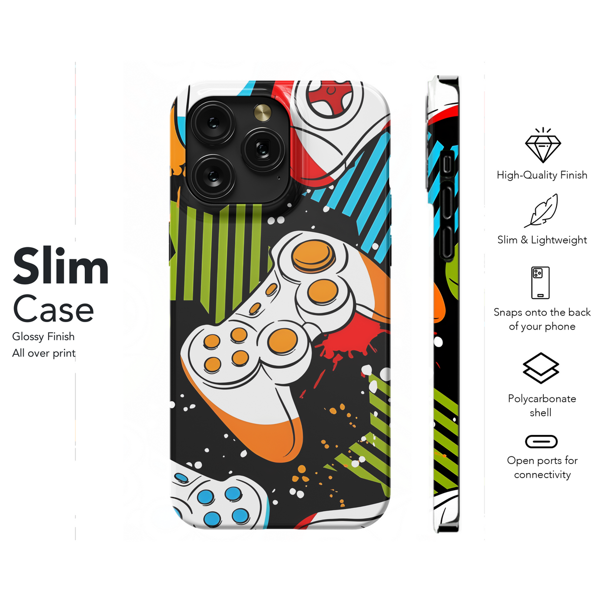 Joysticks Pattern Phone Case iPhone Samsung Cover Pixel 2230 - Image 7