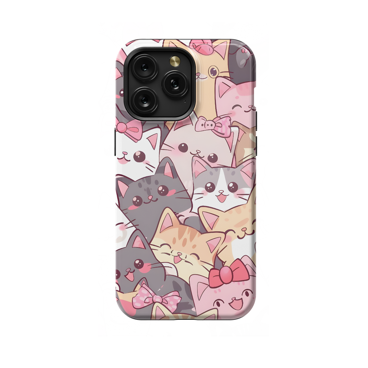 Kawaii Cats Lovely Phone Case iPhone Samsung Cover Pixel 697 - Image 1