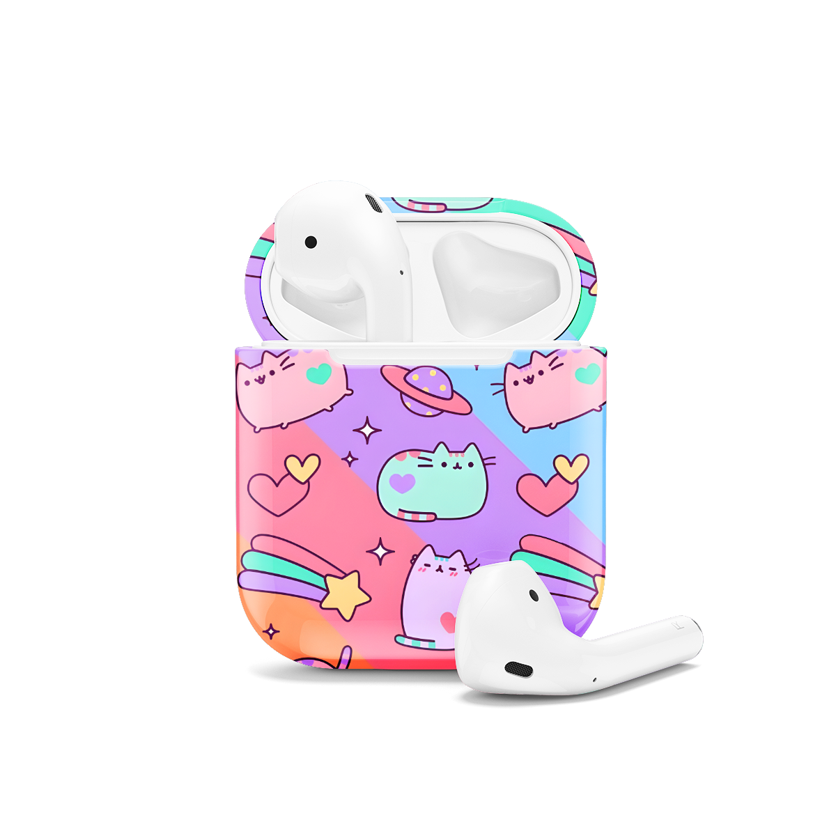 Kawaii Cats Rainbow AirPods Case AirPods Pro AirPods Pro 2 AirPods 3 AirPods 2 Glossy 1557 - Image 1