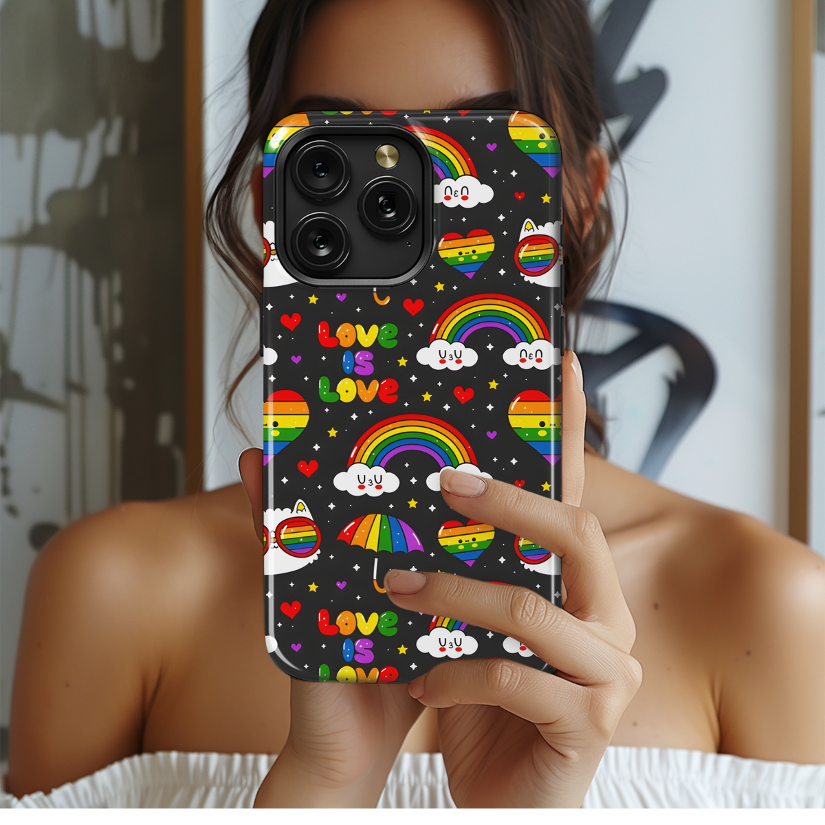 Kawaii Gay LGBT Phone Case iPhone Samsung Cover Pixel 3900 - Image 2