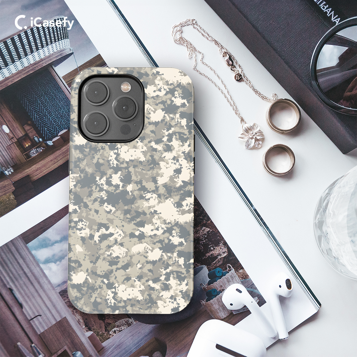 Khaki Camouflage Phone Case iPhone Samsung Pixel & More 61 - Image 3