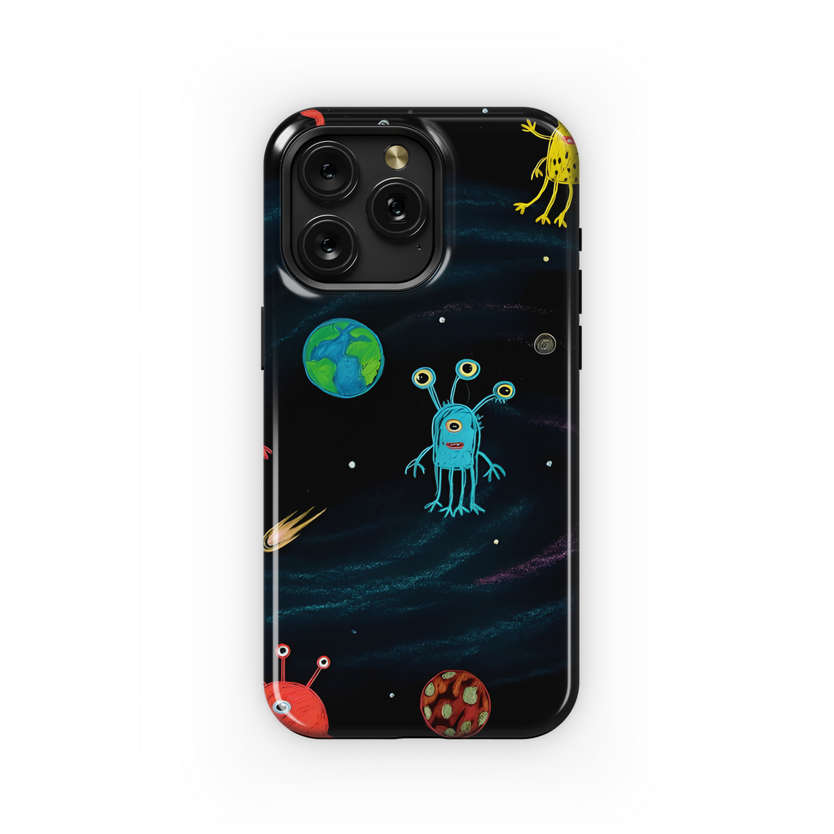 Kids Alien Space Phone Case iPhone Samsung Cover Pixel 3376 - Image 1