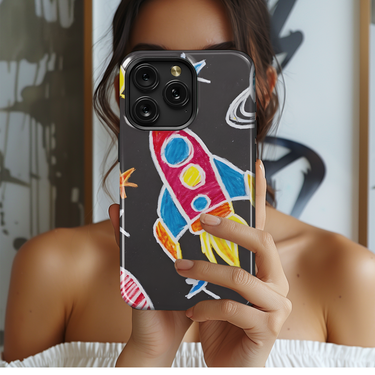 Kids Space Phone Case iPhone Samsung Cover Pixel 3477 - Image 2