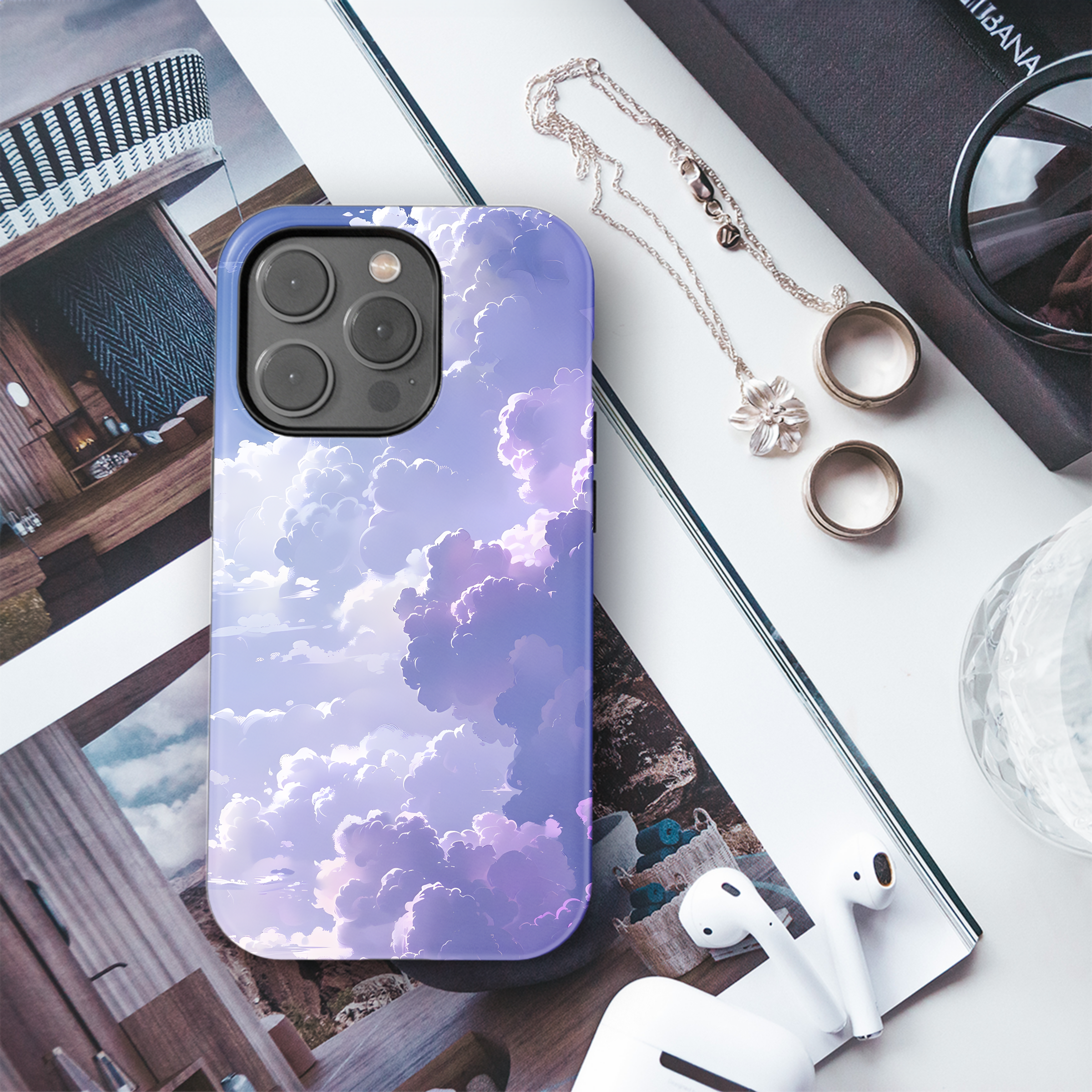 Lavender Sky Dreamscape
 Phone Case iPhone Samsung Cover Pixel 4487 - Image 3