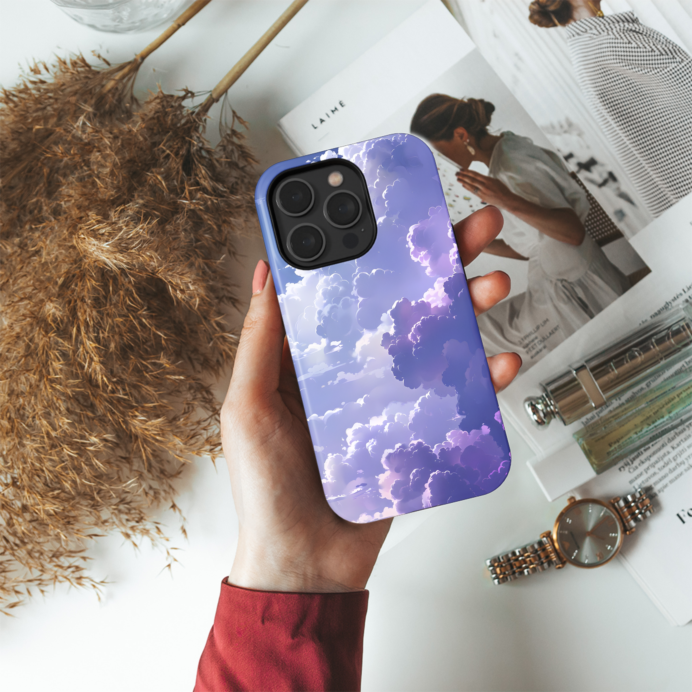 Lavender Sky Dreamscape
 Phone Case iPhone Samsung Cover Pixel 4487 - Image 4