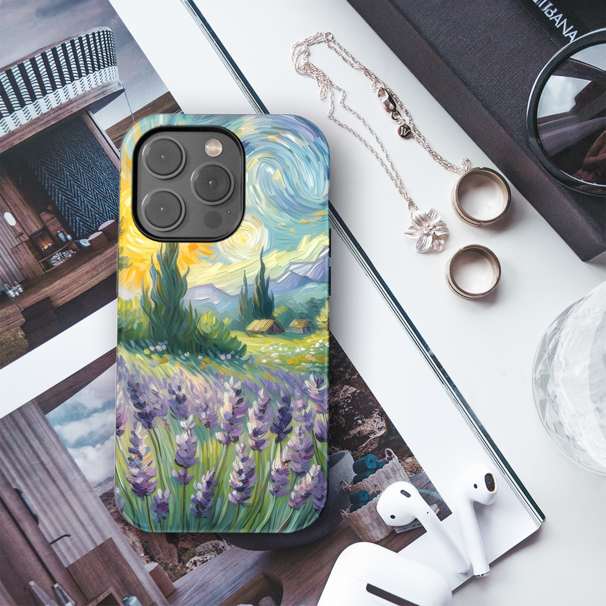 Lavender Sunset Dreamscape
 Phone Case iPhone Samsung Cover Pixel 4253 - Image 3