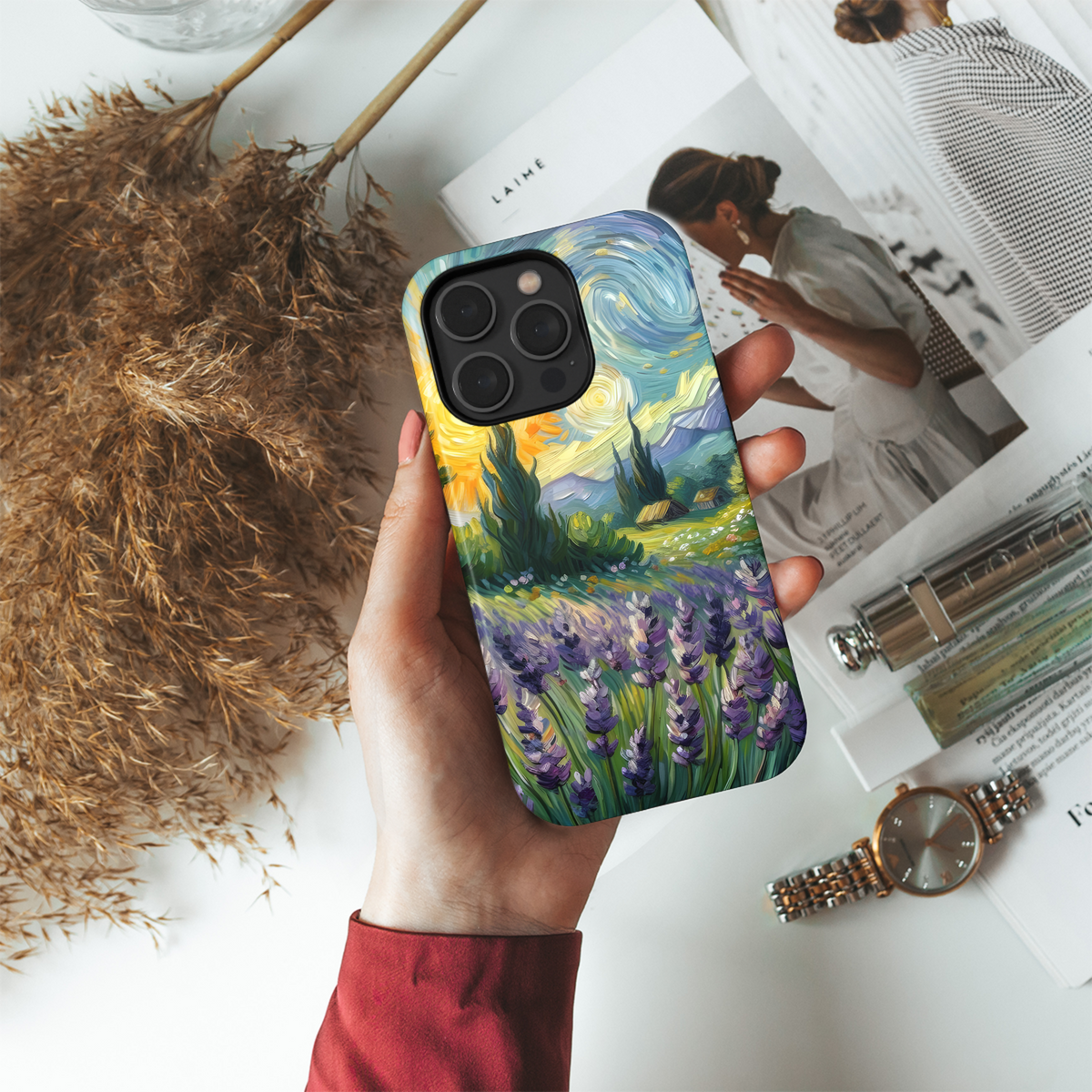 Lavender Sunset Dreamscape
 Phone Case iPhone Samsung Cover Pixel 4253 - Image 4