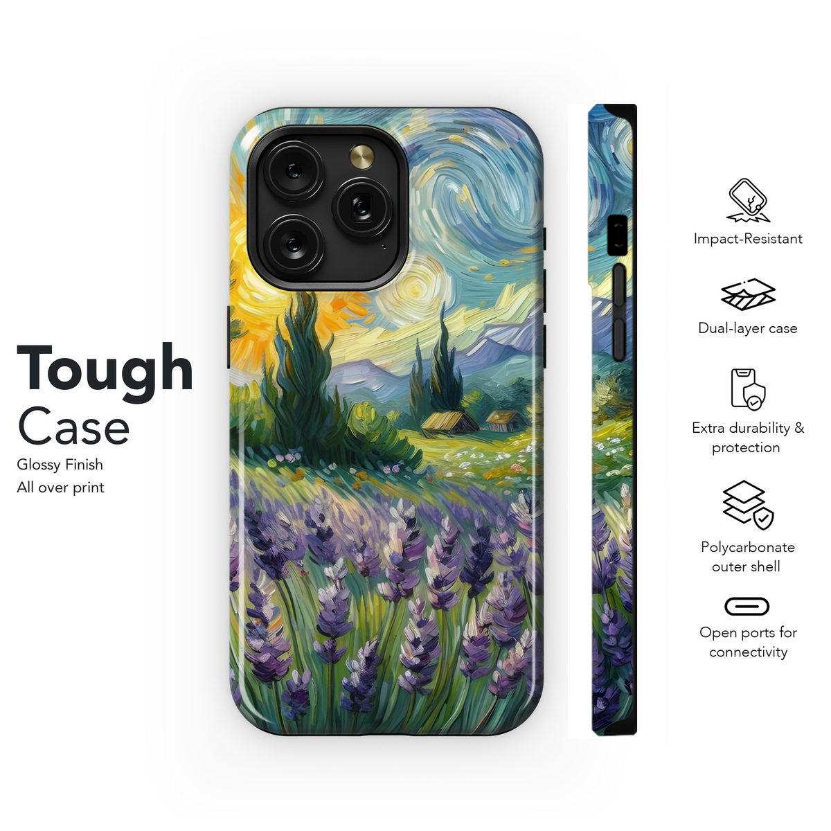 Lavender Sunset Dreamscape
 Phone Case iPhone Samsung Cover Pixel 4253 - Image 6