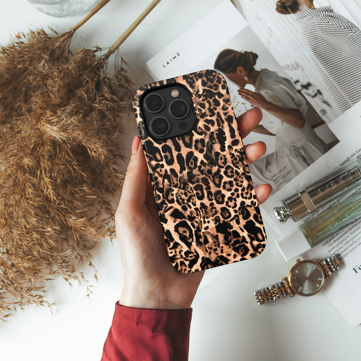 Leopard Animal Skin Print for Fabric Phone Case iPhone Samsung Cover Pixel 2251 - Image 4