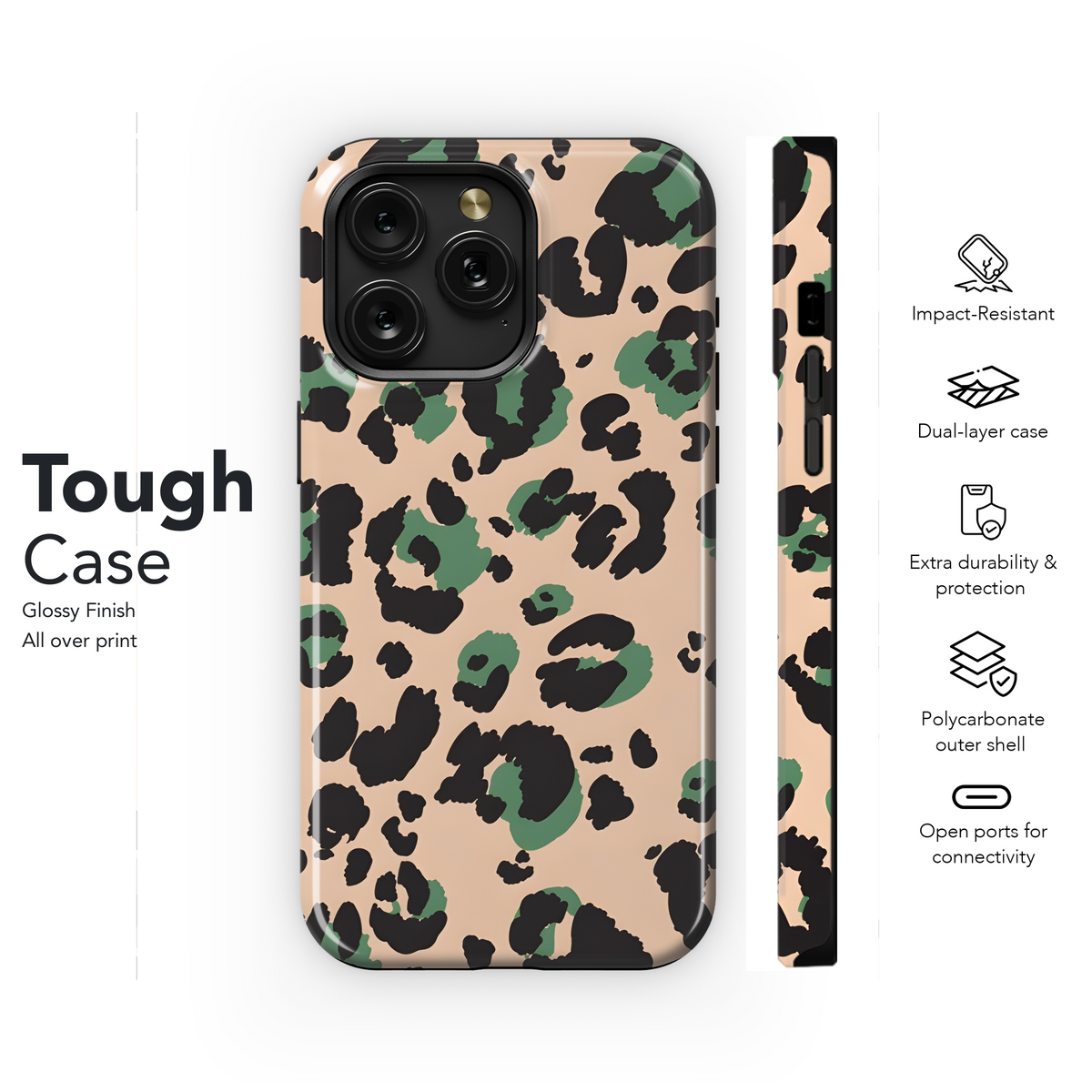 Leopard Print Phone Case iPhone Samsung Cover Pixel 2181 - Image 6