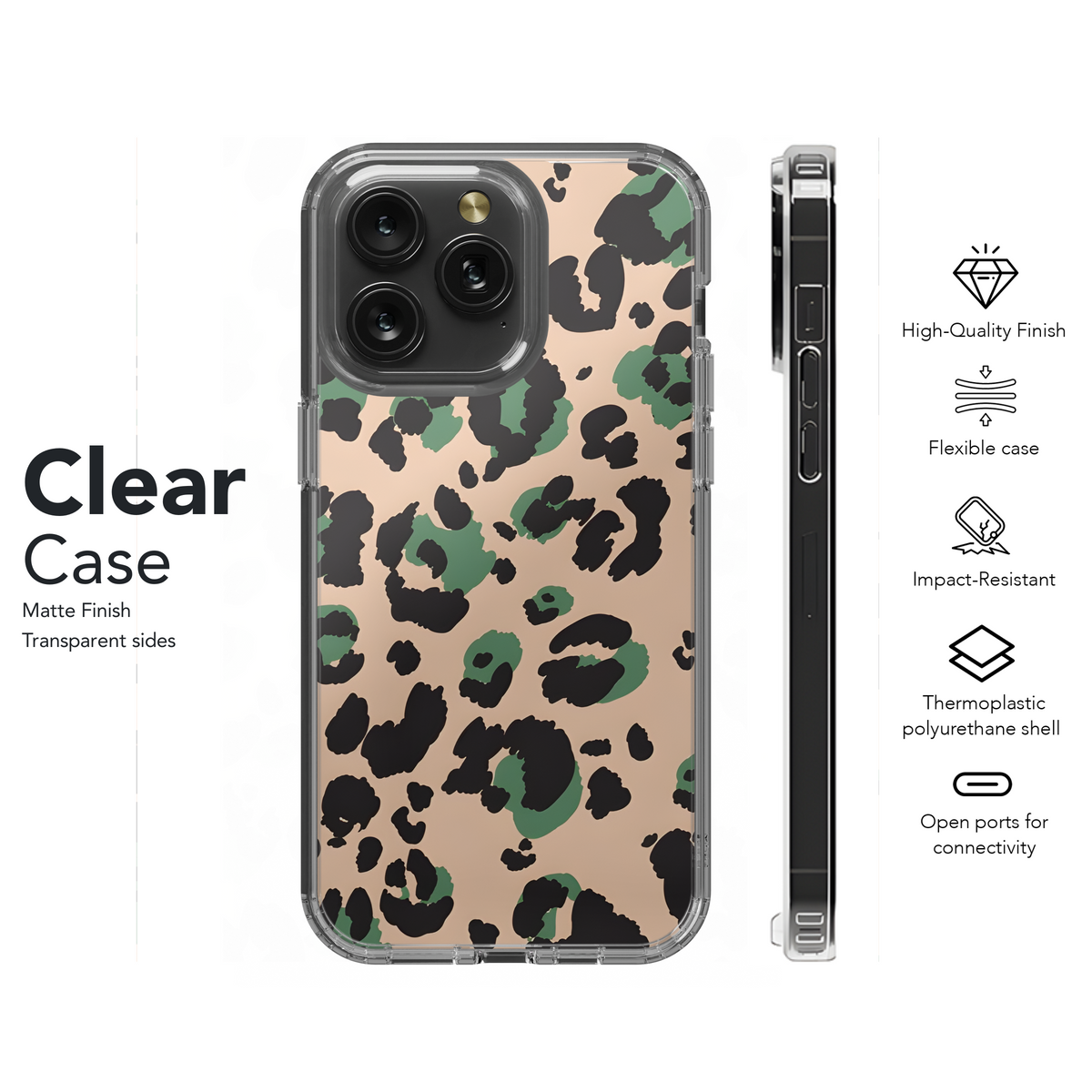 Leopard Print Phone Case iPhone Samsung Cover Pixel 2181 - Image 8