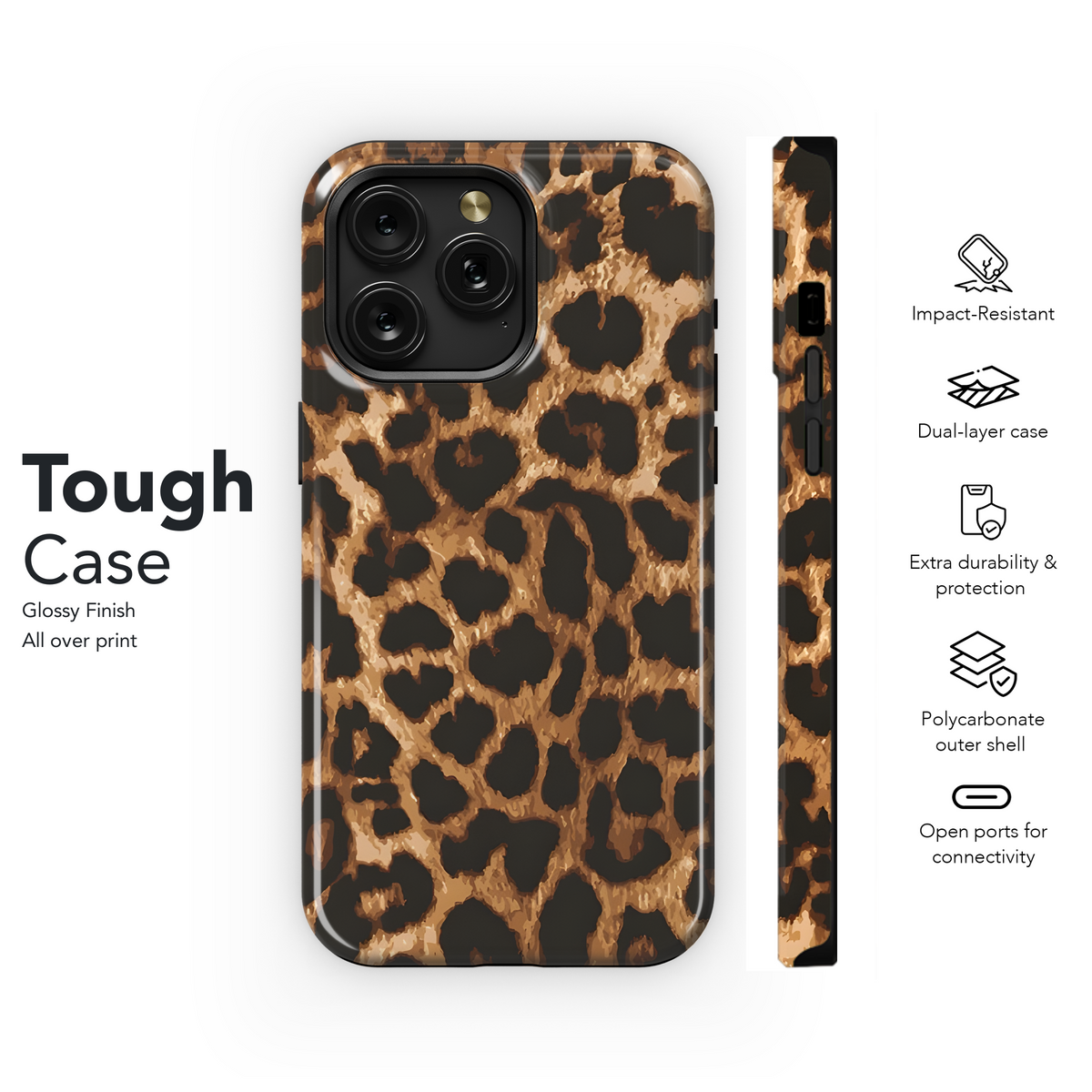 Leopard Print Phone Case iPhone Samsung Cover Pixel 2502 - Image 6