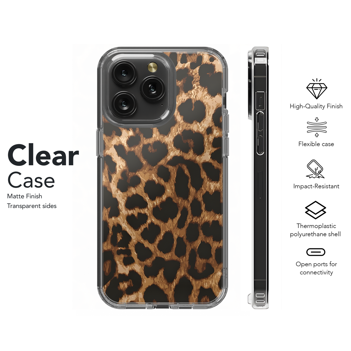 Leopard Print Phone Case iPhone Samsung Cover Pixel 2502 - Image 8