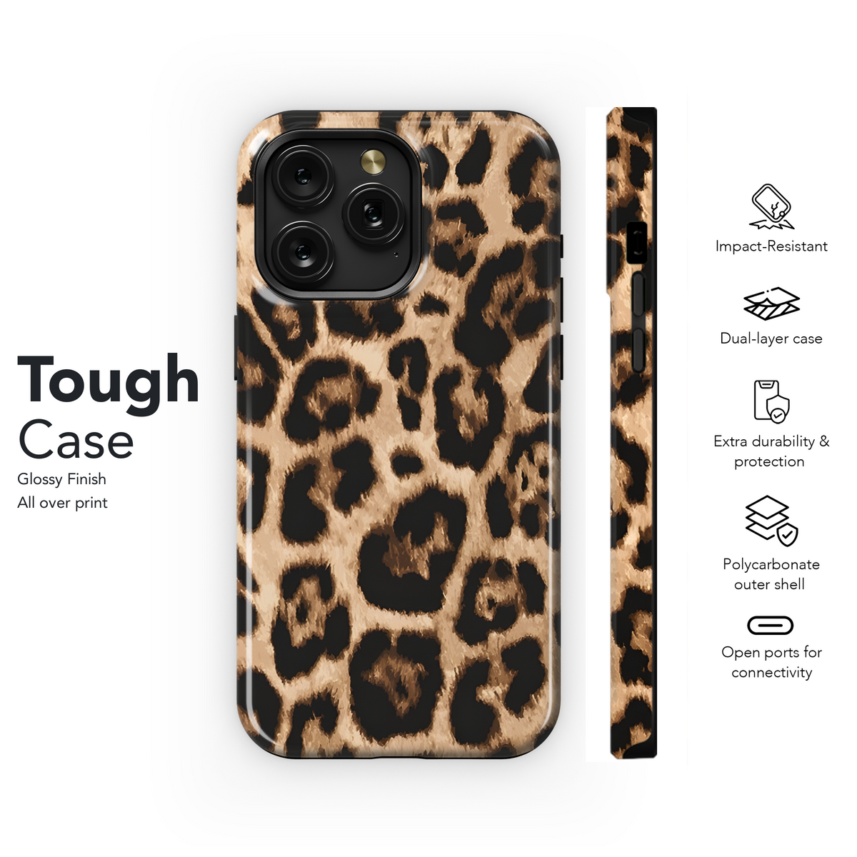 Leopard Print Phone Case iPhone Samsung Cover Pixel 2503 - Image 6