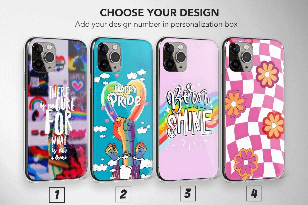 Lesbian Phone Case, Subtle Lesbian Pride, Groovy Phone Case - Image 1