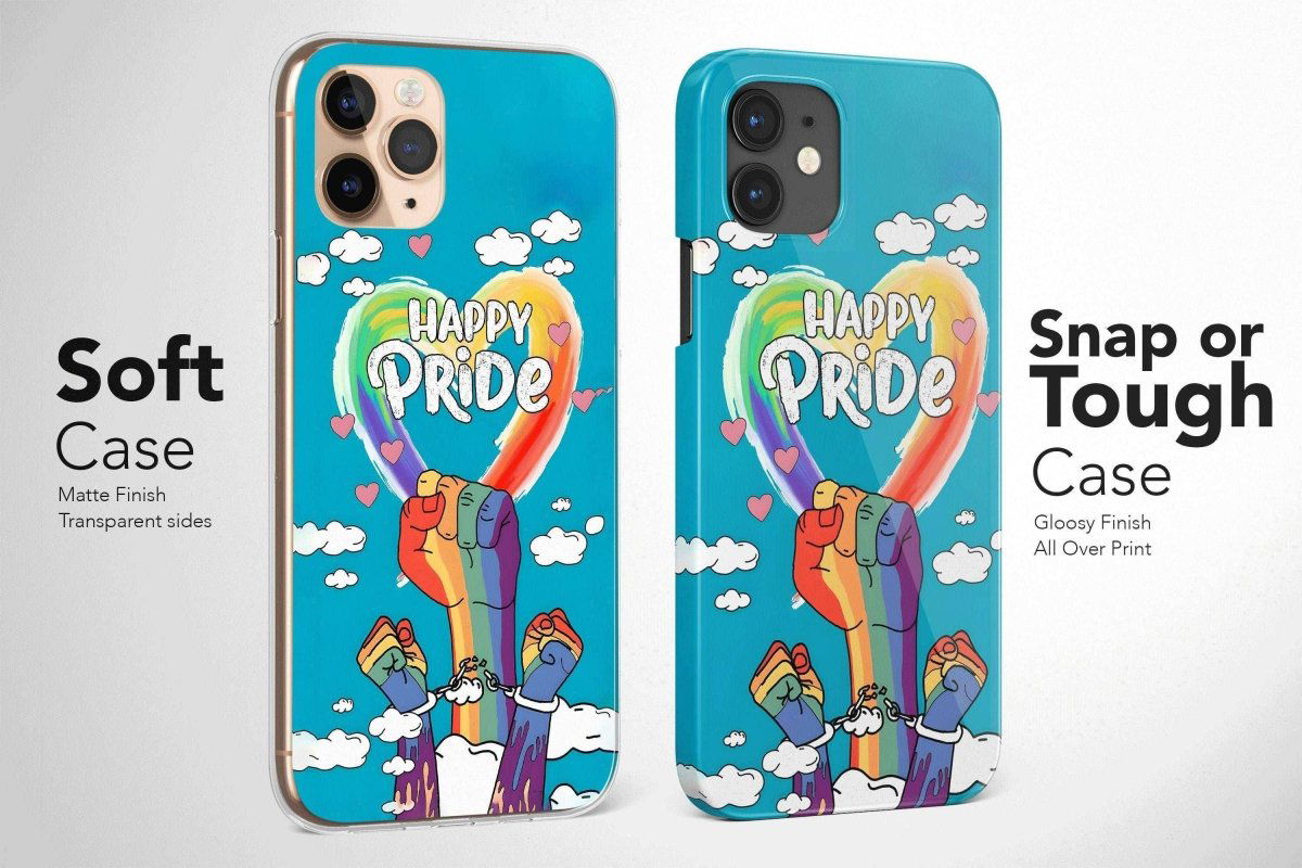 Lesbian Phone Case, Subtle Lesbian Pride, Groovy Phone Case - Image 3