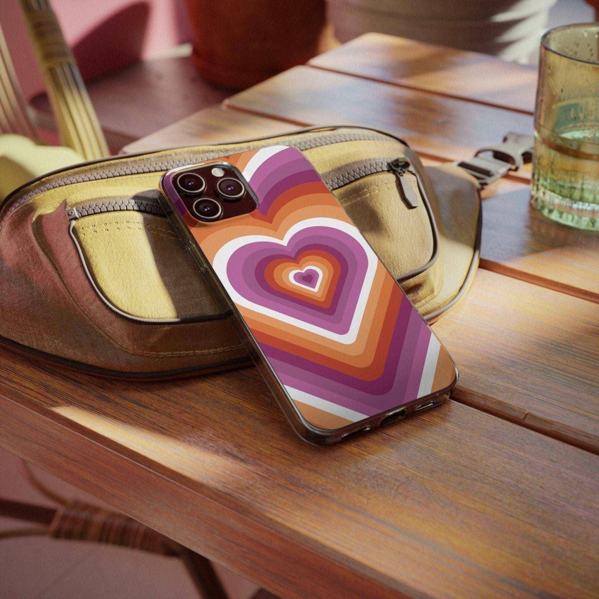 Lesbian Phone Case, Subtle Lesbian Pride, Groovy Phone Case - Image 3