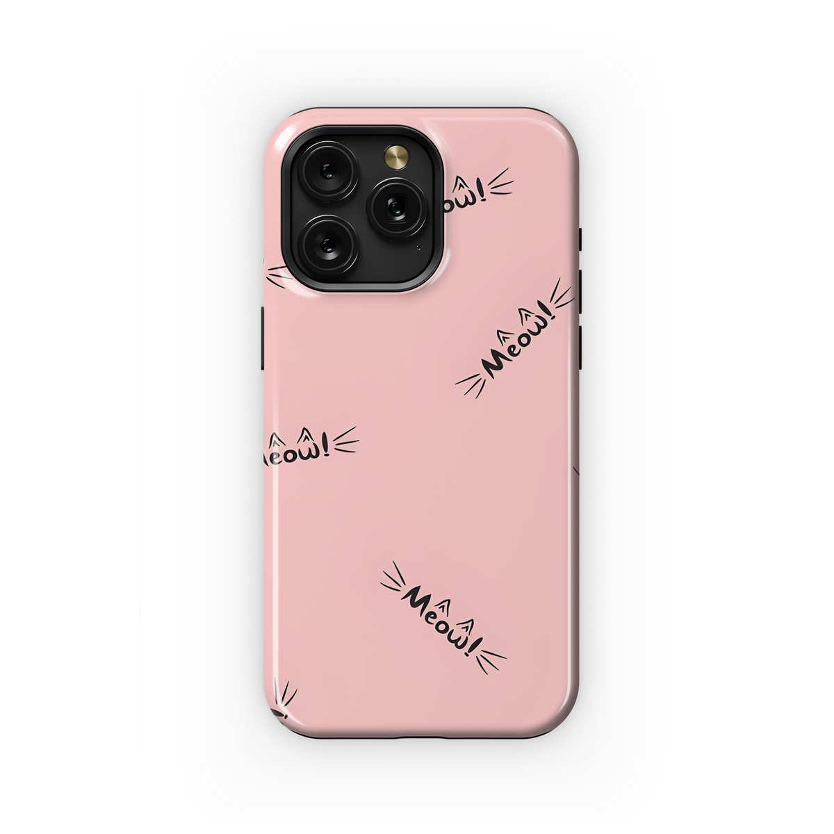 Lettering Meow Cat Phone Case iPhone Samsung Cover Pixel 3704 - Image 1