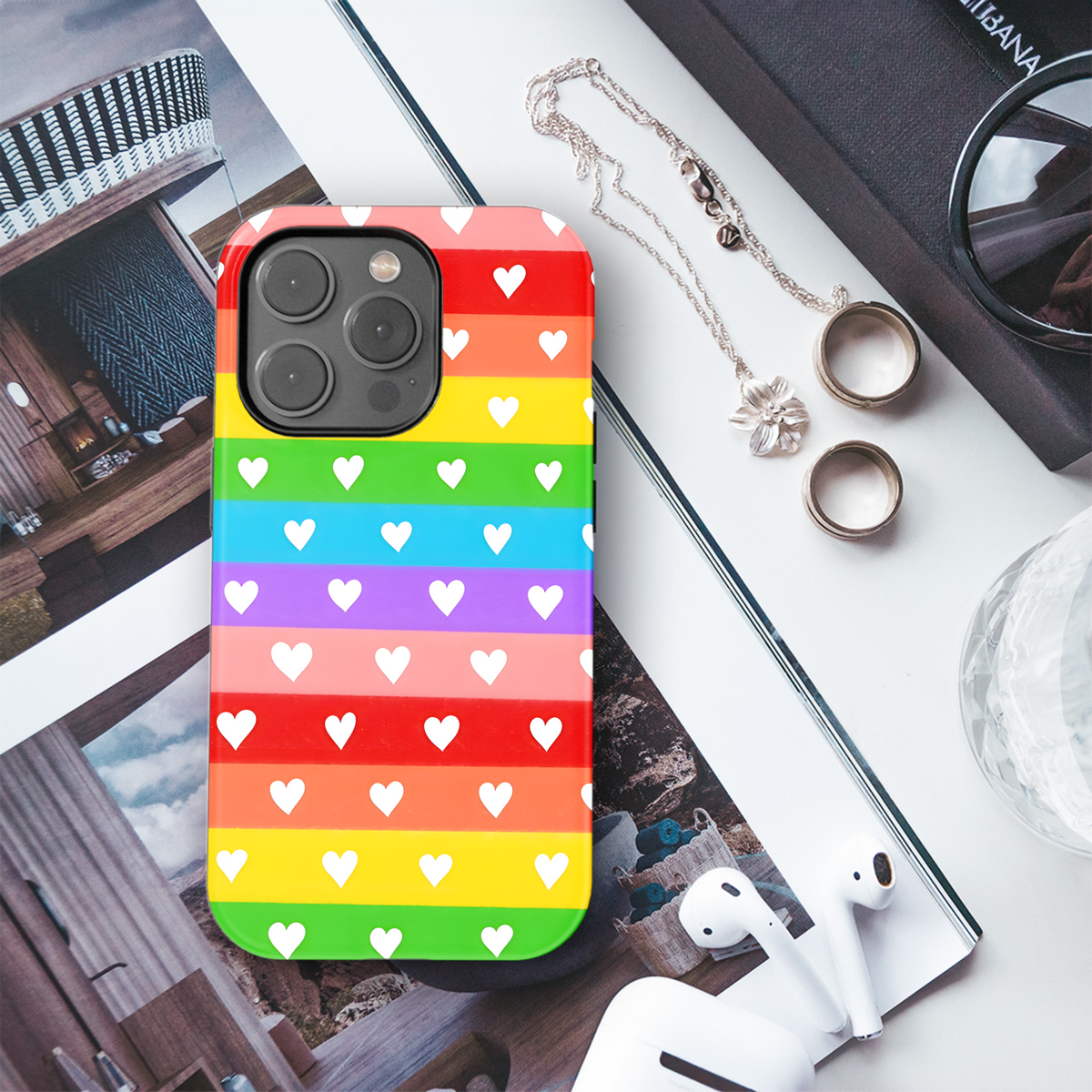 LGBT Heart Phone Case iPhone Samsung Cover Pixel 3884 - Image 3