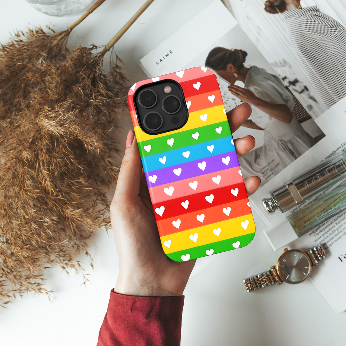 LGBT Heart Phone Case iPhone Samsung Cover Pixel 3884 - Image 4