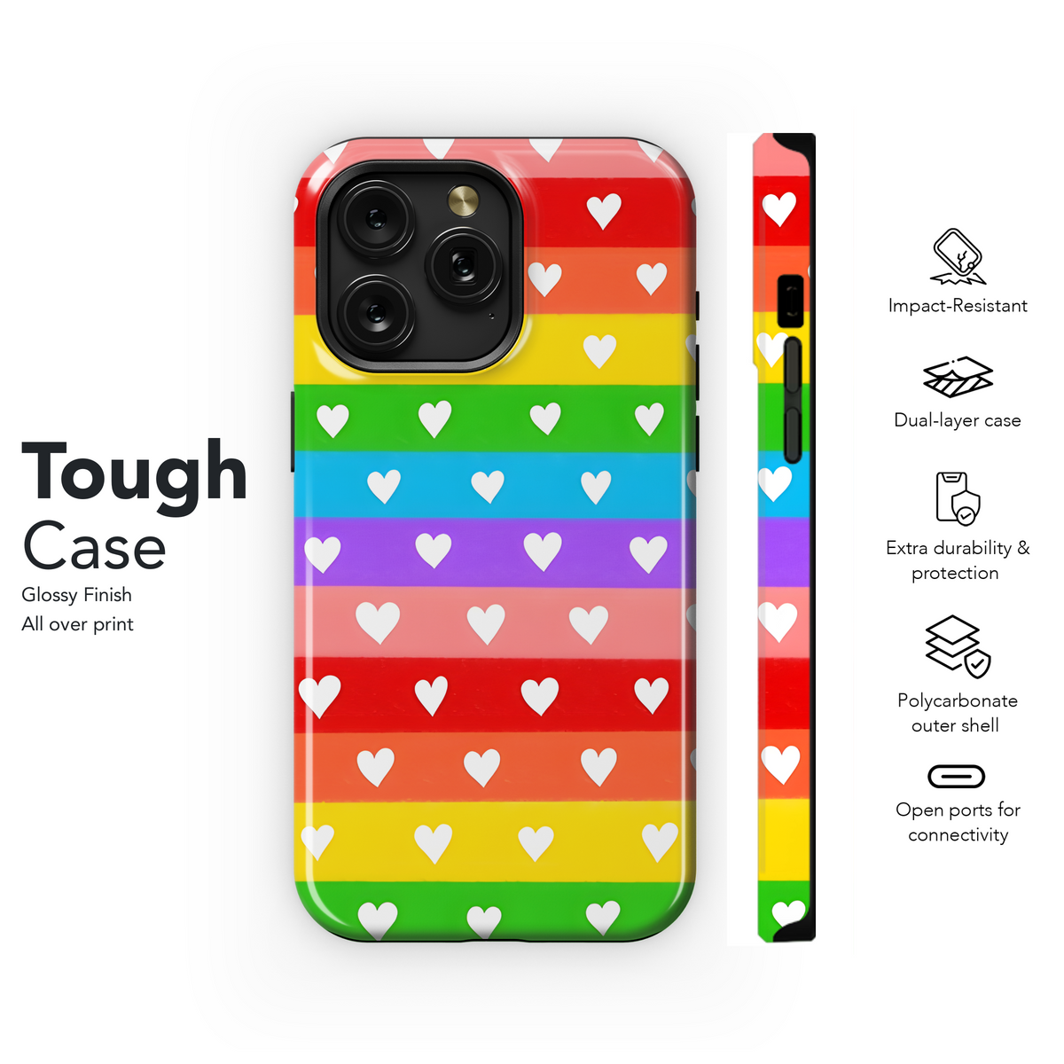 LGBT Heart Phone Case iPhone Samsung Cover Pixel 3884 - Image 6