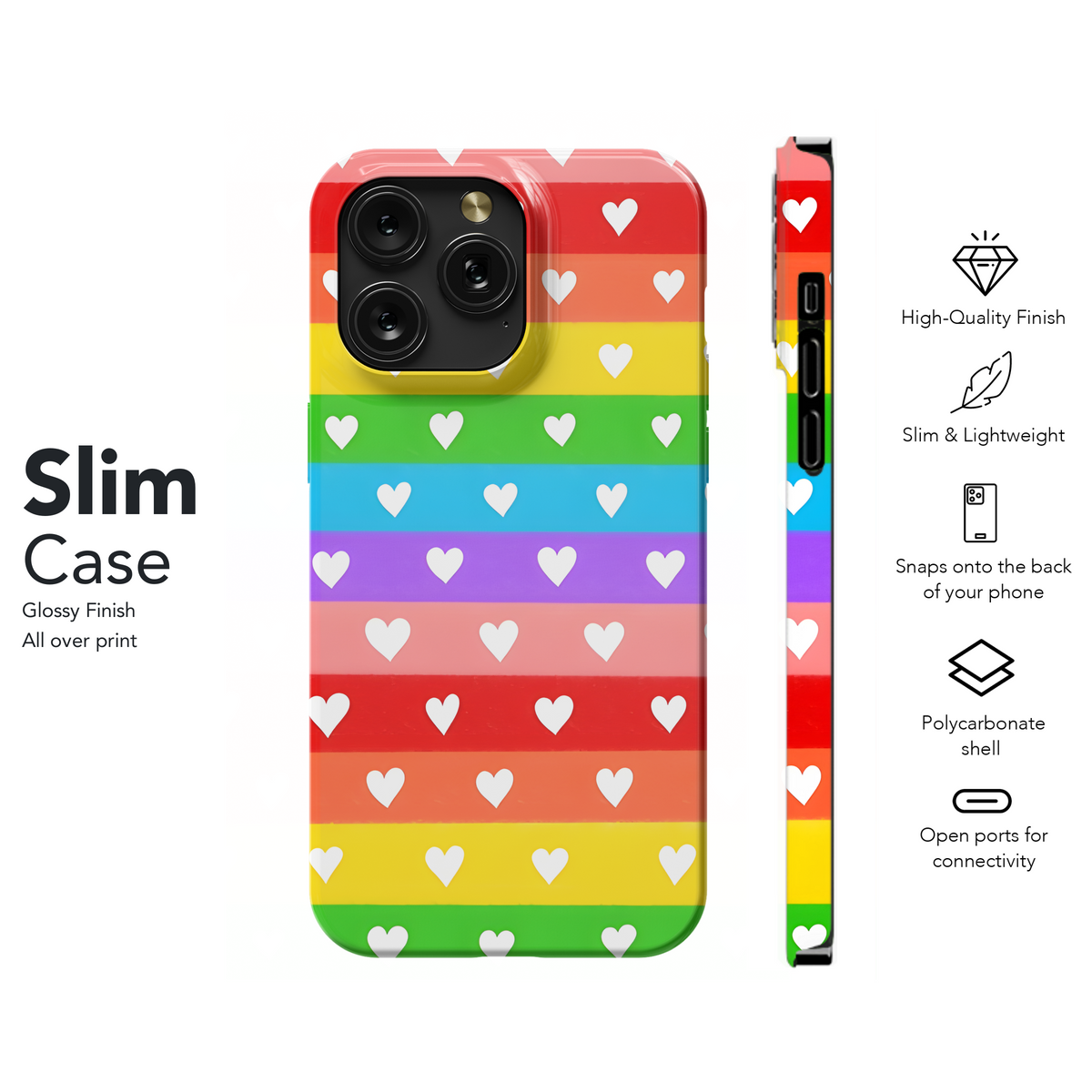 LGBT Heart Phone Case iPhone Samsung Cover Pixel 3884 - Image 7