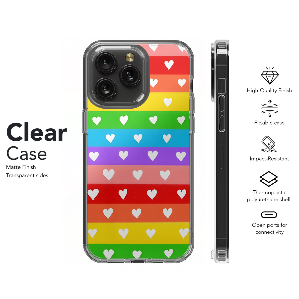 LGBT Heart Phone Case iPhone Samsung Cover Pixel 3884 - Image 8