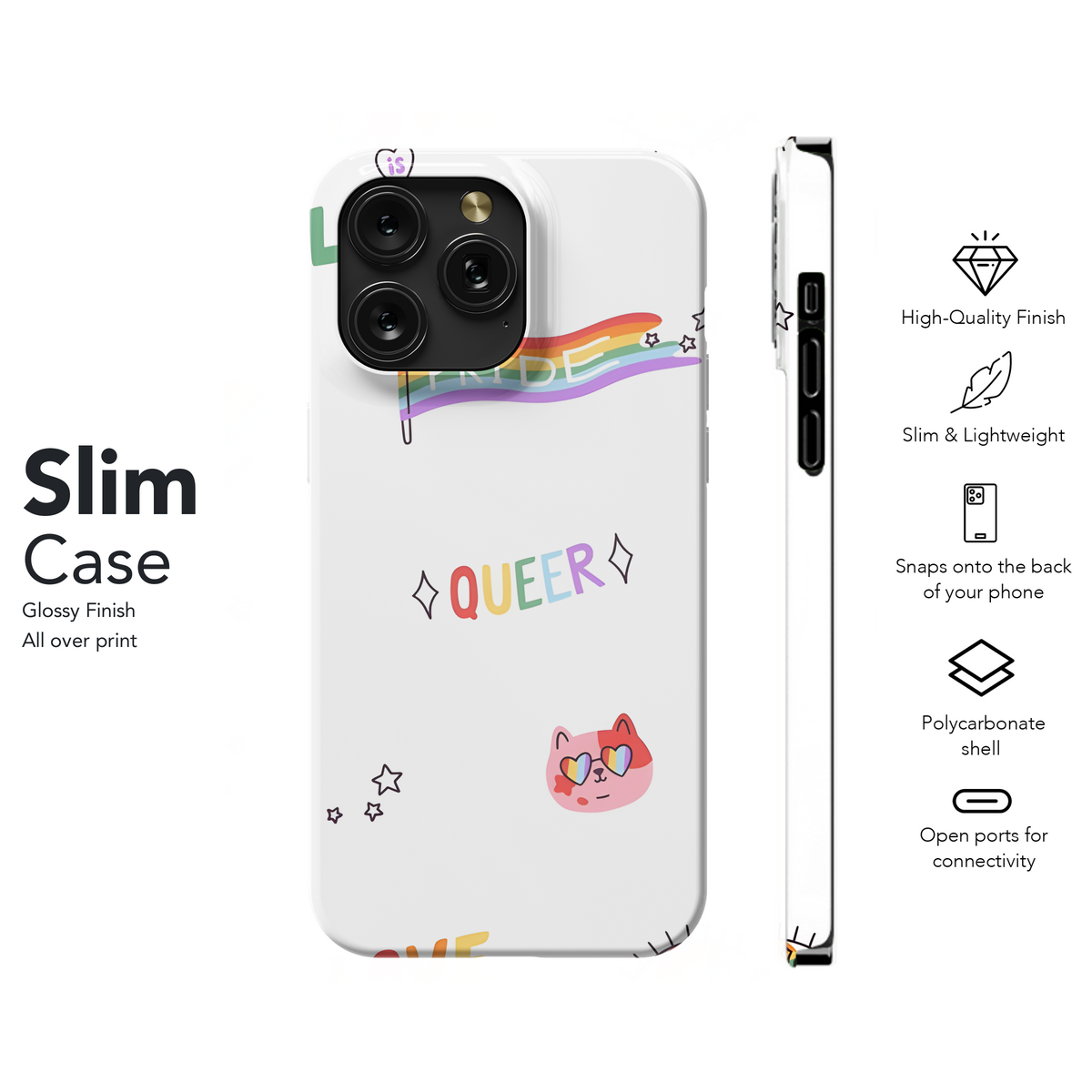 LGBT Pride Doodle Phone Case iPhone Samsung Cover Pixel 3864 - Image 7