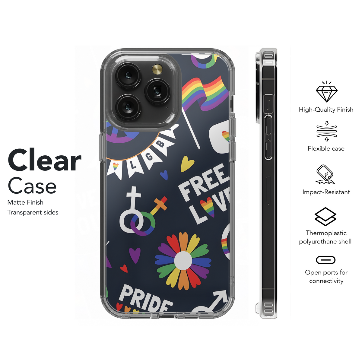 LGBT Pride Phone Case iPhone Samsung Cover Pixel 3876 - Image 8