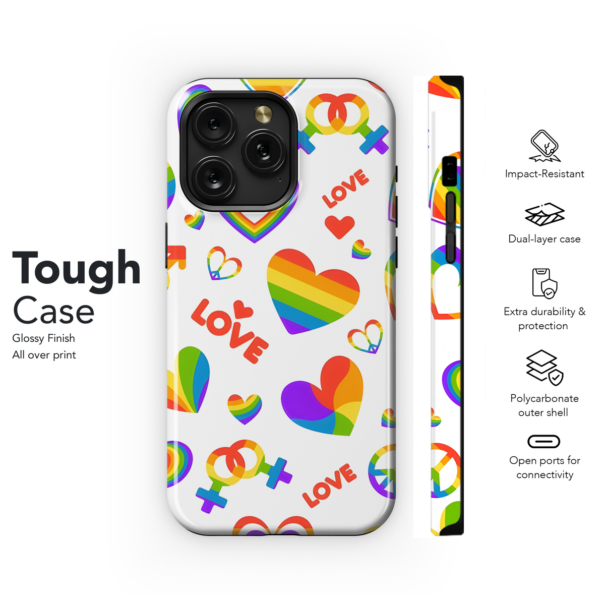 LGBT Rainbow Phone Case iPhone Samsung Cover Pixel 3880 - Image 6