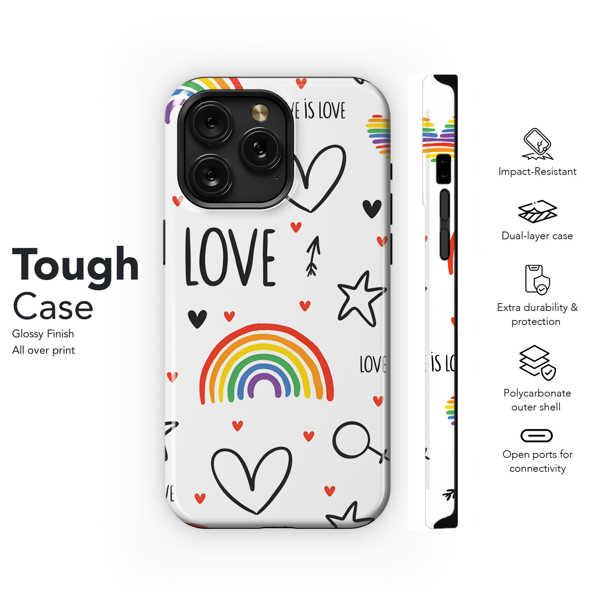 LGBT Rainbow Pride Month Phone Case iPhone Samsung Cover Pixel 3865 - Image 6