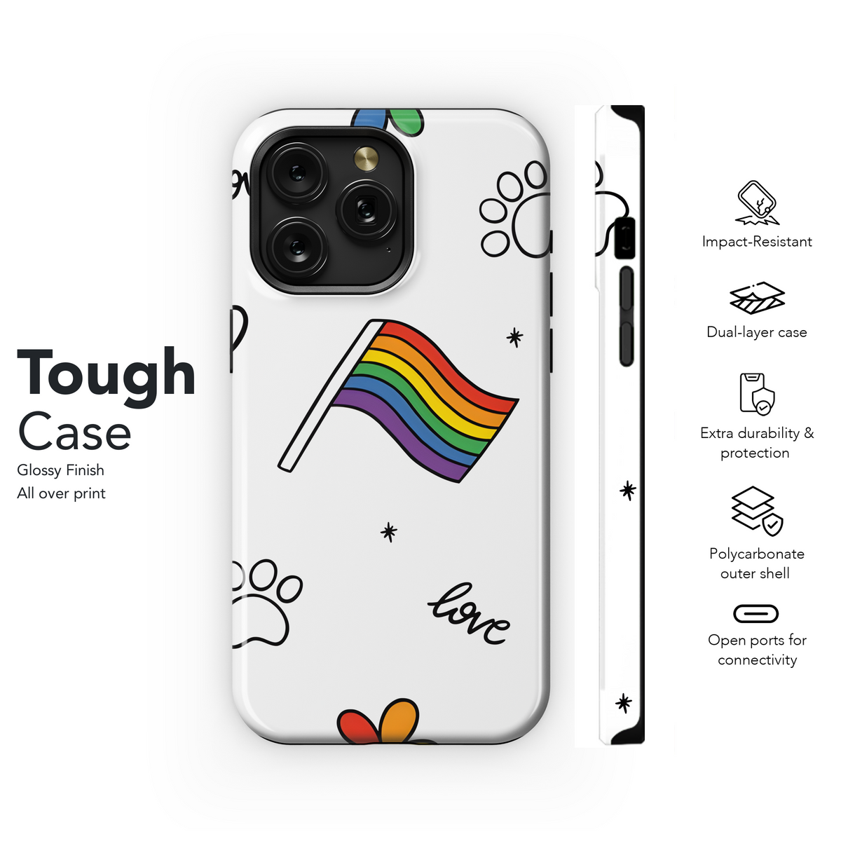 Lgbt Rainbow Pride Phone Case iPhone Samsung Cover Pixel 3863 - Image 6